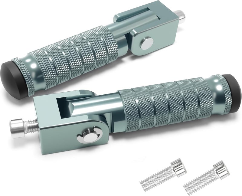 VUOZIP M8 Universal CNC Motorcycle Foot Pegs Degree Foldable Bike Pegs Aluminum Fit Electric Car Motorbike Scooter Mini Bike Ebike Dirt Bike Go Kart Honda Yamaha Suzuki Aprilia Super73 (Titanium, Type A) - Image 1